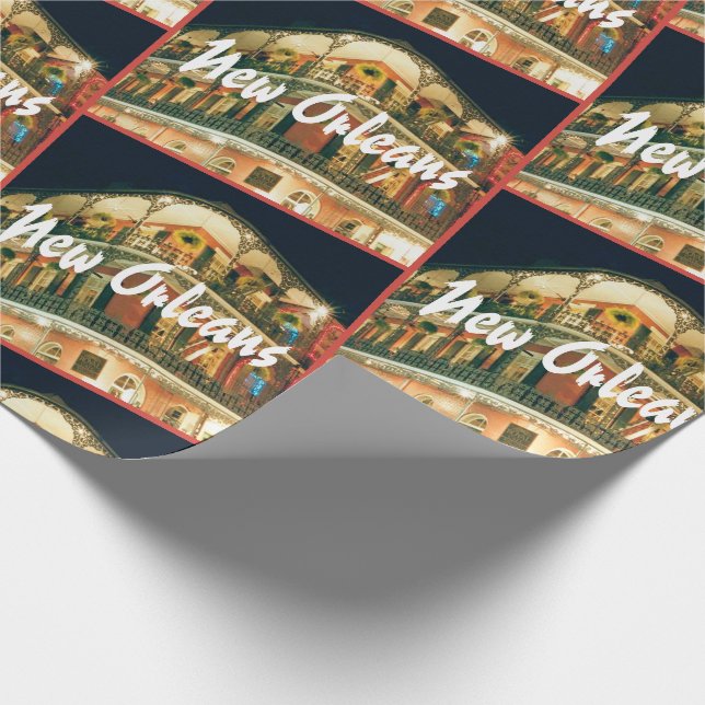 New Orleans French Quarter Corner Geschenkpapier (Ecke)