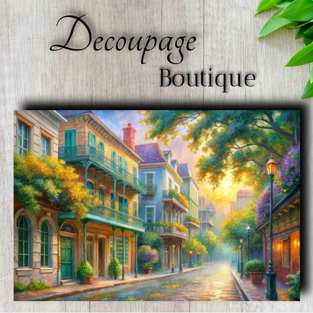 New Orleans French Quarter Decoupage Seidenpapier (New Orleans French Quarter Decoupage Tissue Paper)