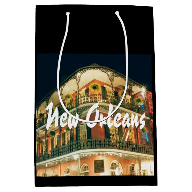 New Orleans French Quarter Gebäude Foto Mittlere Geschenktüte (Vorderseite)