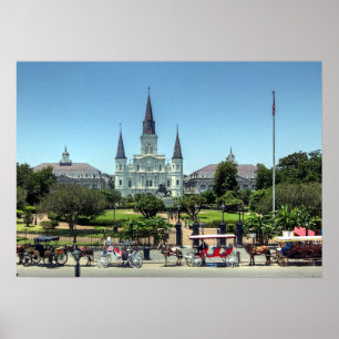 New Orleans French Quarter Jackson Square Print Poster
