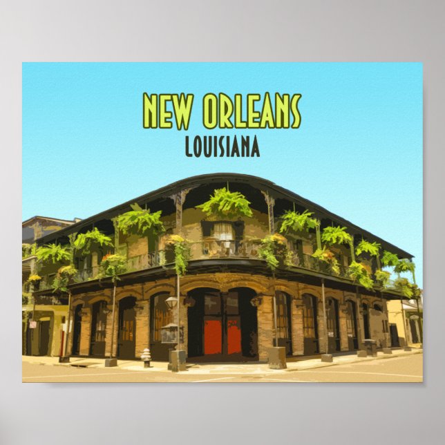 New Orleans French Quarter Louisiana Poster (Vorne)