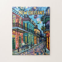 New Orleans French Quarter Van Gogh Stil Reise