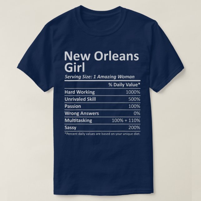 NEW ORLEANS GIRL LA LOUISIANA Funny City Zuhause R T-Shirt (Design vorne)