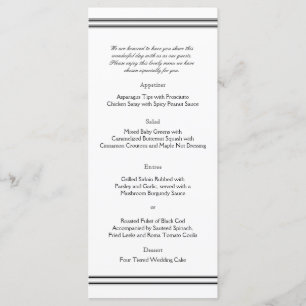 New Orleans Hochzeit in Urlaubsort Menu Menükarte