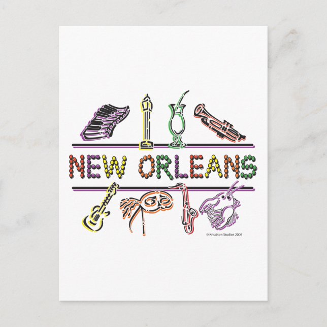 New Orleans-ICONS - Kopie Postkarte (Vorderseite)