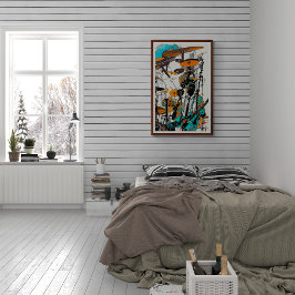 New Orleans Jazz Abstrakte Kunst Poster