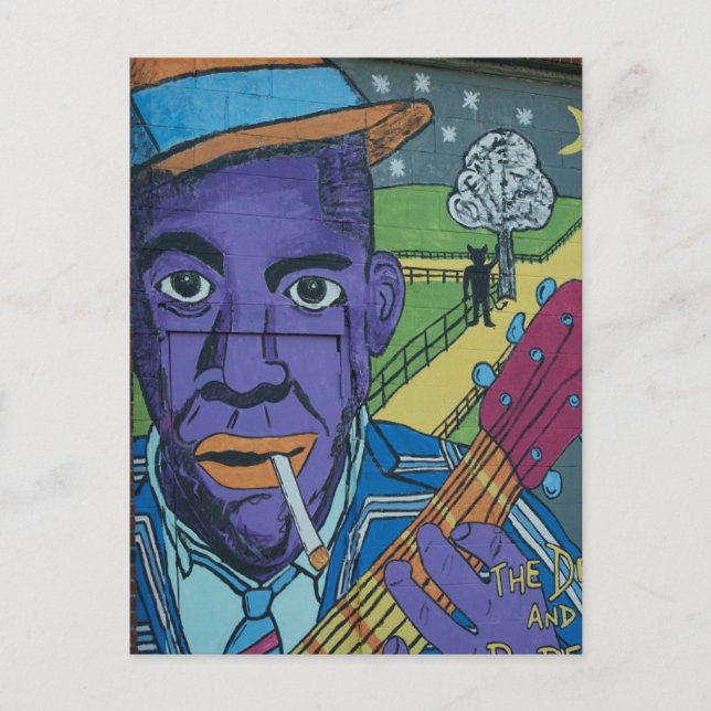 NEW ORLEANS JAZZ GRAFFITI ART POSTCARD POSTKARTE (Vorderseite)