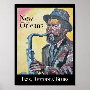 New Orleans Jazz, Rhythm & Blues Poster