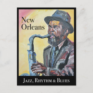 New Orleans Jazz, Rhythm & Blues Postkarte