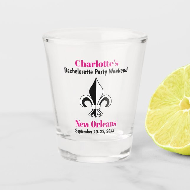 New Orleans Junggeselinnen-Abschied Gefallen Städt Schnapsglas (Vorderseite)