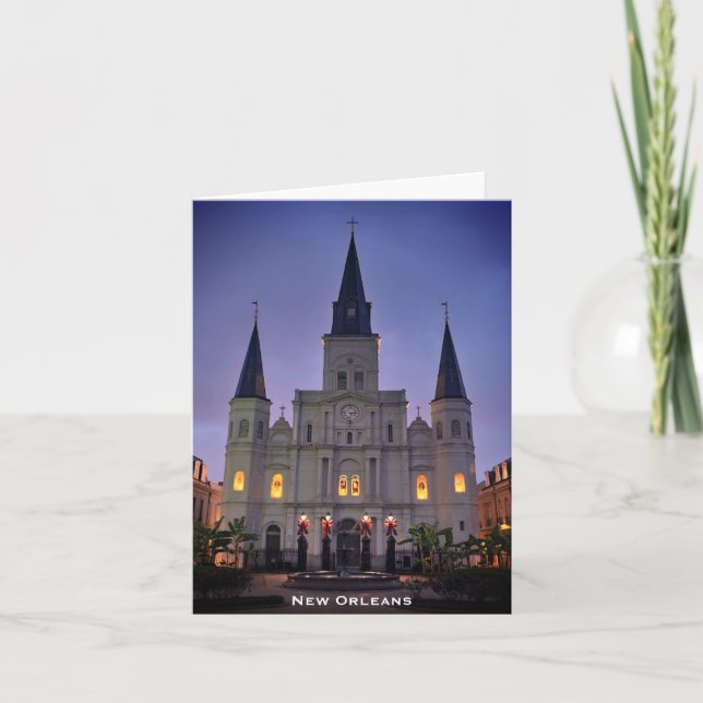 New Orleans, Kathedrale Basilica, Jackson Square Karte (Vorderseite)