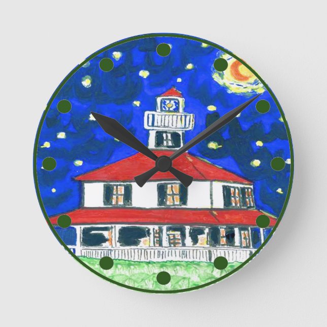 New Orleans Lake Runde Wanduhr (Vorderseite)