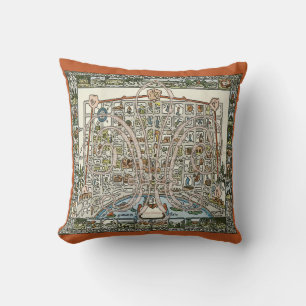 New Orleans Lilie Abstrakt Map Kissen