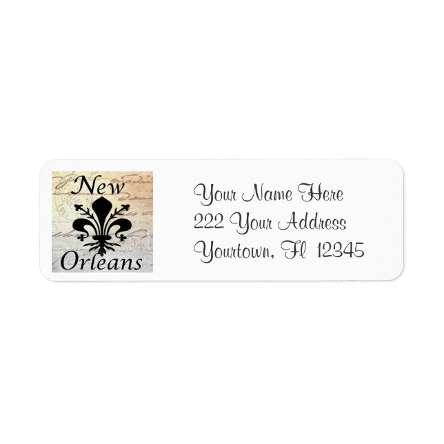 New Orleans Lilie Address Labels (Vorne)