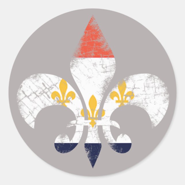 New Orleans Lilie NOLA Louisiana Stickers (Vorderseite)