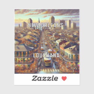 New Orleans Louisiana 3 Inch Vinyl Sticker
