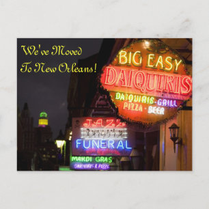 New Orleans Louisiana Adresswechsel Ankündigungspostkarte