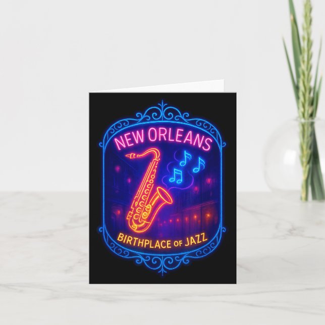 New Orleans, Louisiana, Birthplace Of Jazz  Karte (Vorderseite)