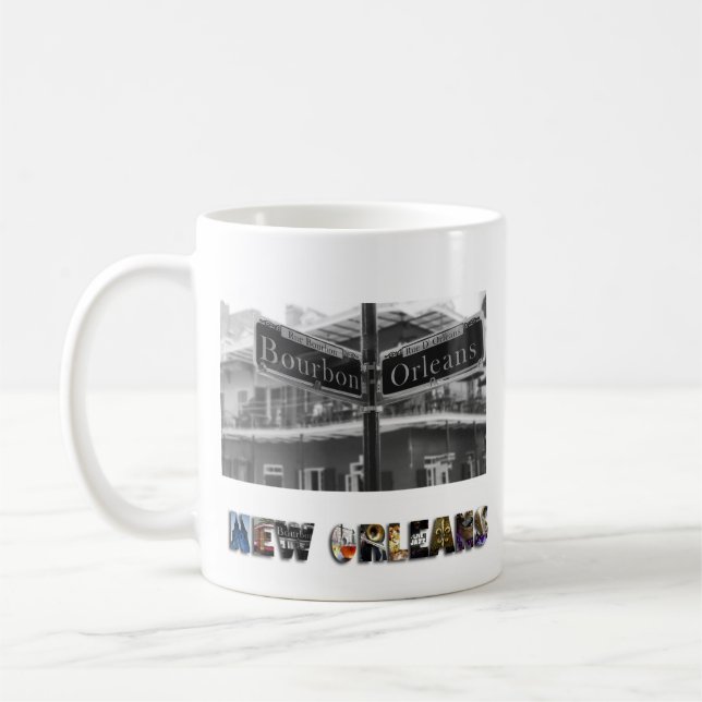 New Orleans Louisiana Bourbon Street Fotos Kaffeetasse (Links)