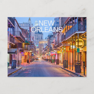 New Orleans Louisiana Bourbon Street Nacht Postkarte