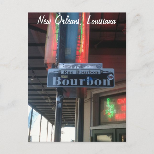 New Orleans Louisiana Bourbon Street Postcard Postkarte (Vorderseite)