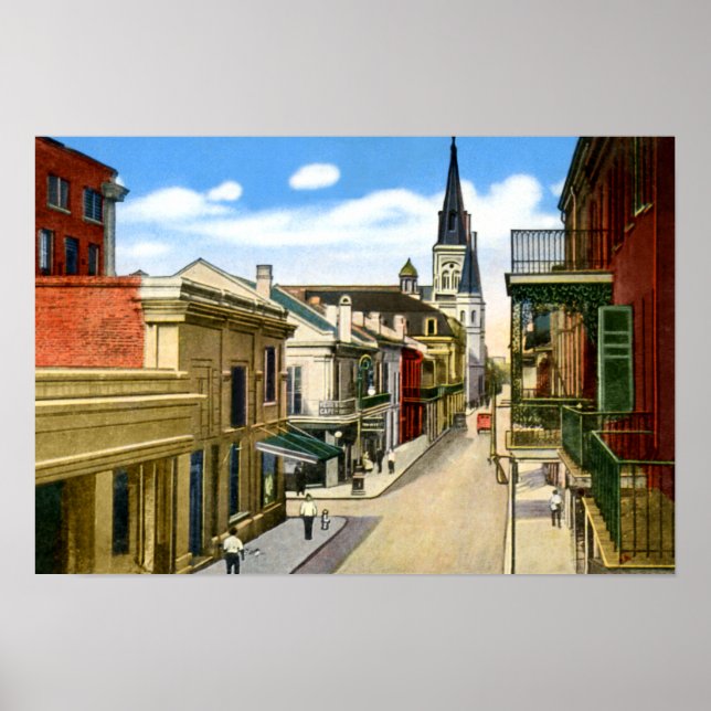 New Orleans Louisiana Chartres Street French Quart Poster (Vorne)