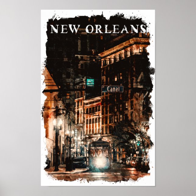 New Orleans Louisiana City View Poster (Vorne)