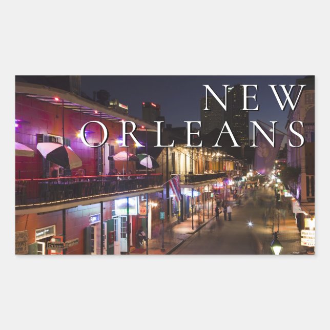 New Orleans, Louisiana | Das französische Viertel Rechteckiger Aufkleber (Vorderseite)