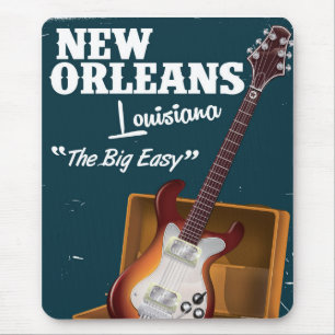 New Orleans Louisiana Electric Gitarrenposter Mousepad