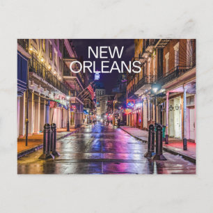 New Orleans Louisiana Farbige Stadt Nacht Postkarte