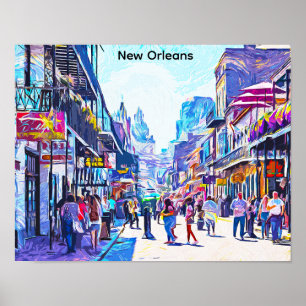 New Orleans Louisiana Französisches Viertel Poster