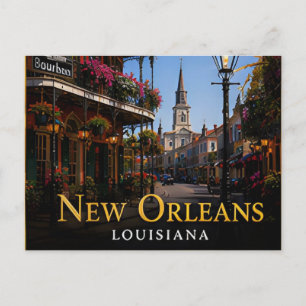 New Orleans Louisiana French Quarter Jazz Reise  Postkarte