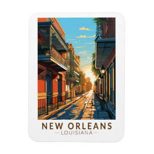 New Orleans Louisiana French Quarter Reise Kunst Magnet