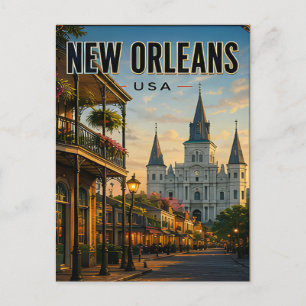 New Orleans Louisiana French-Viertel-Architektur Postkarte
