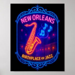 New Orleans, Louisiana, Geburtsort des Jazz Poster