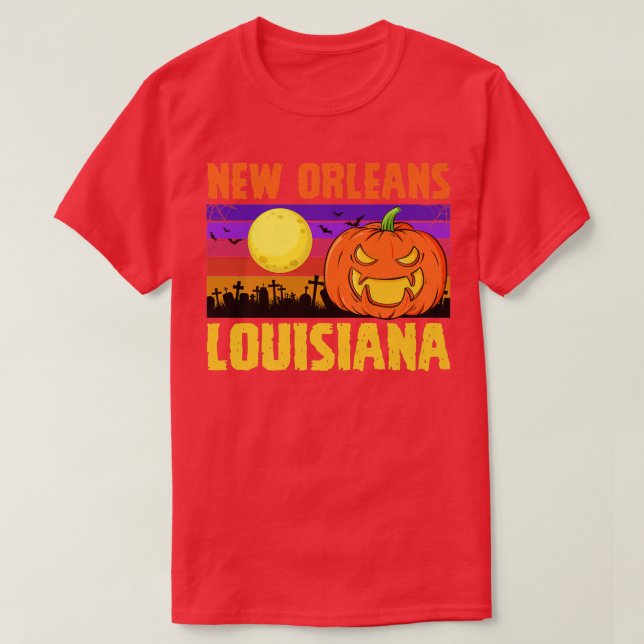 New Orleans Louisiana Happy Halloween Party Lokale T-Shirt (Design vorne)