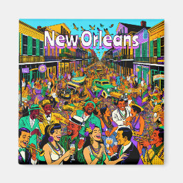 New Orleans, Louisiana Leute, die Spaß haben Magnet