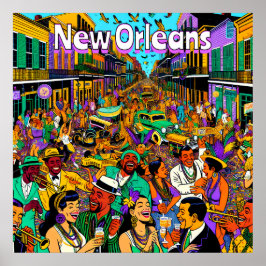New Orleans, Louisiana Leute, die Spaß haben Poster