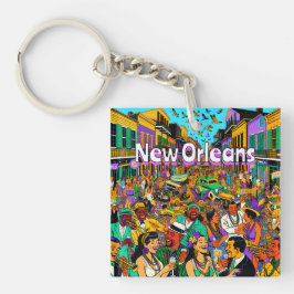 New Orleans, Louisiana Leute, die Spaß haben Schlüsselanhänger