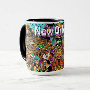 New Orleans, Louisiana Leute, die Spaß haben Tasse