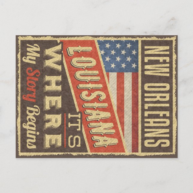 New Orleans Louisiana Postkarte (Vorderseite)