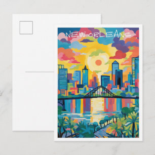 New Orleans Louisiana Reise Ästhetik Postkarte