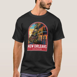 New Orleans Louisiana Reise Kunst Vintage T-Shirt