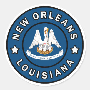 New Orleans Louisiana Runder Aufkleber