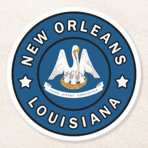 New Orleans Louisiana Runder Pappuntersetzer