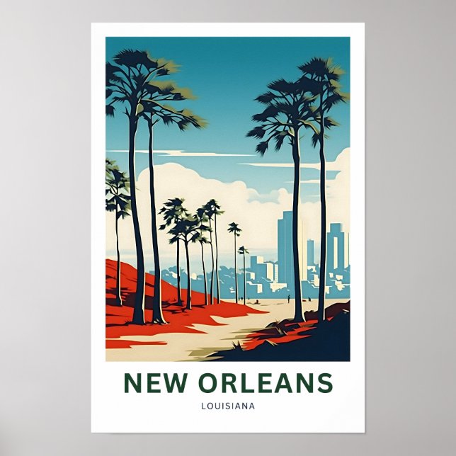 New Orleans Louisiana Travel Poster (Vorne)