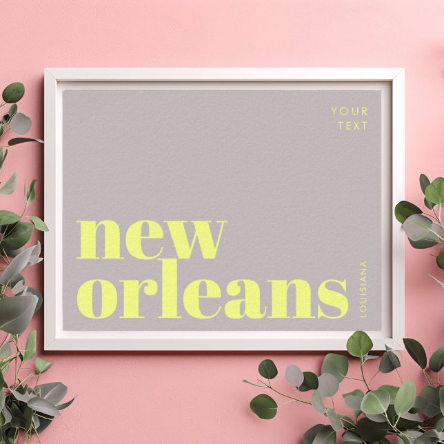 New Orleans Louisiana Typografie Poster (Von Creator hochgeladen)