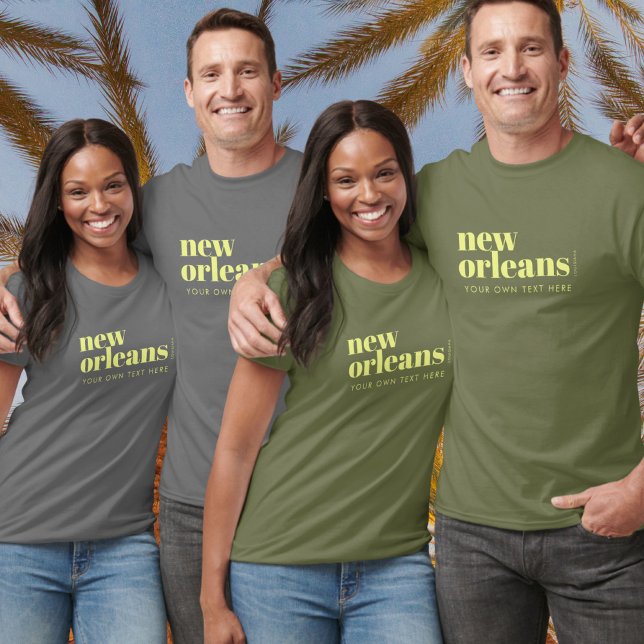 New Orleans Louisiana Typografie T-Shirt (Von Creator hochgeladen)