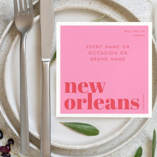 New Orleans Louisiana typografisches Party Serviette