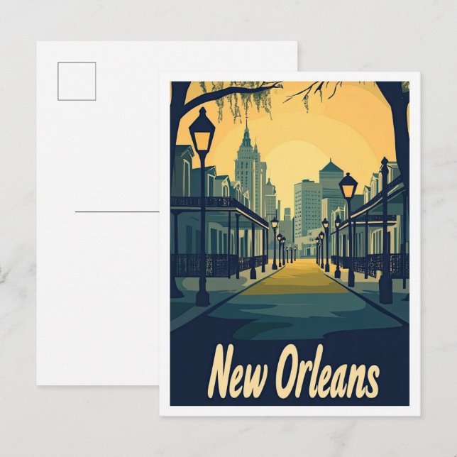 New Orleans Louisiana Vintage Postkarte (Vorne/Hinten)